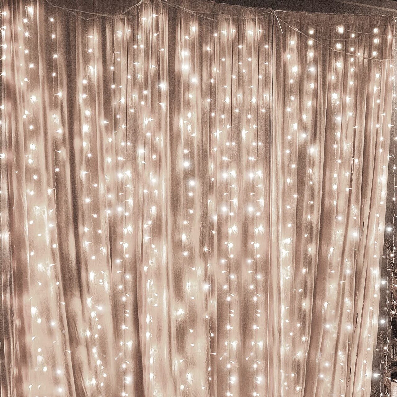 8.26 Inches Indoor Outdoor, LED String Light for Christmas Wedding Party Home Garden Bedroom Wall Decoration (White)